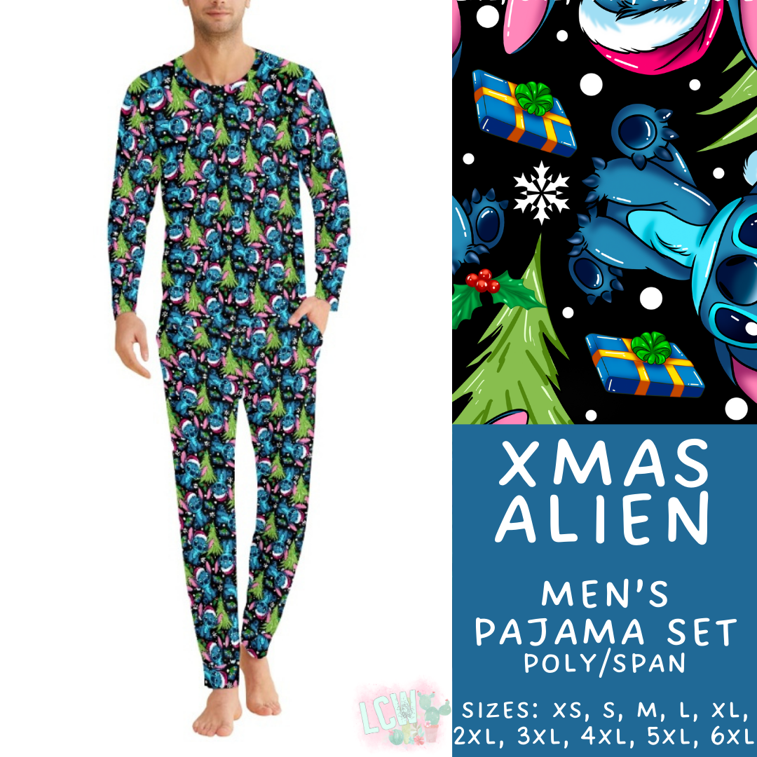 Preorder Custom Christmas Family PJ Sets - Xmas Alien - Closes 12 Sep - ETA late Nov 2025