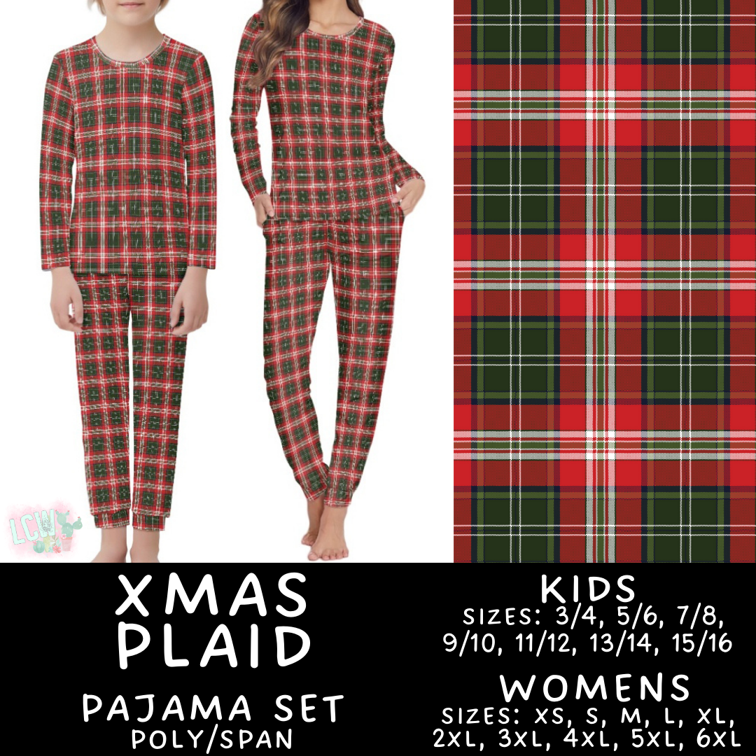 Preorder Custom Christmas Family PJ Sets - Xmas Plaid - Closes 12 Sep - ETA late Nov 2025