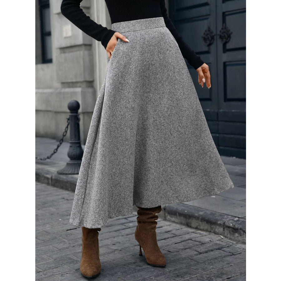 A-Line Midi Skirt Apparel and Accessories
