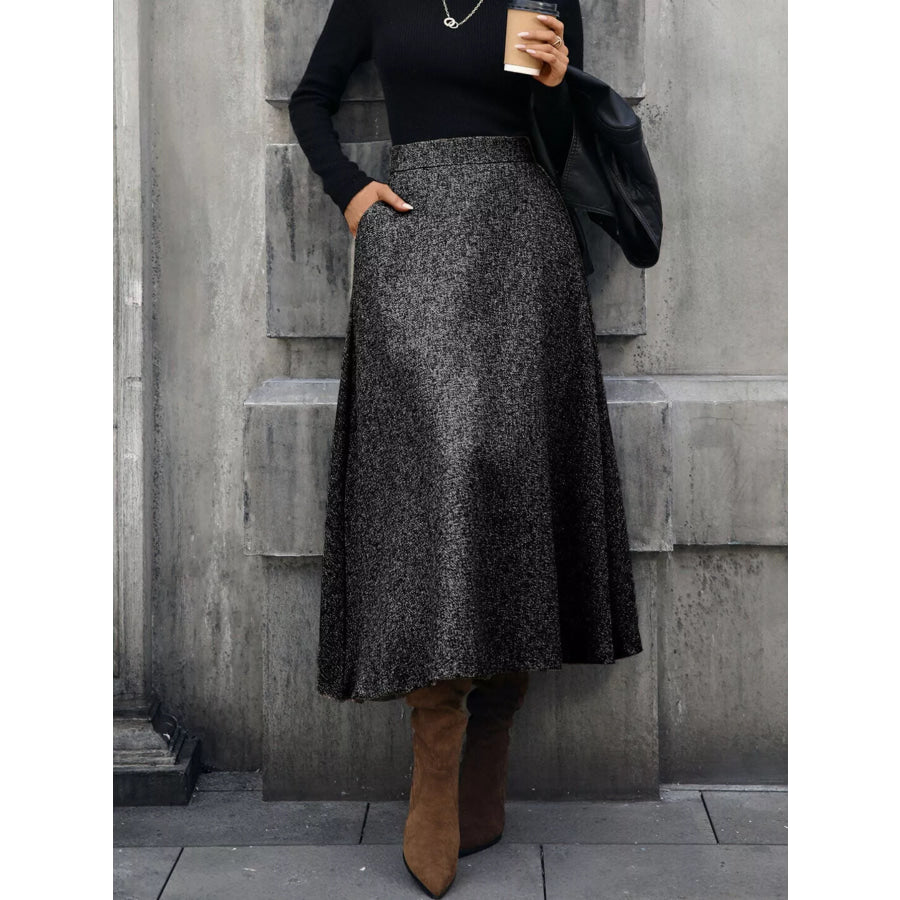 A-Line Midi Skirt Apparel and Accessories