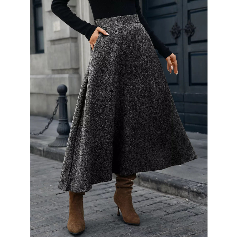 A-Line Midi Skirt Apparel and Accessories