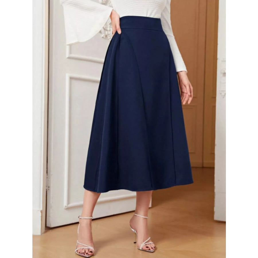 A-Line Midi Skirt Apparel and Accessories