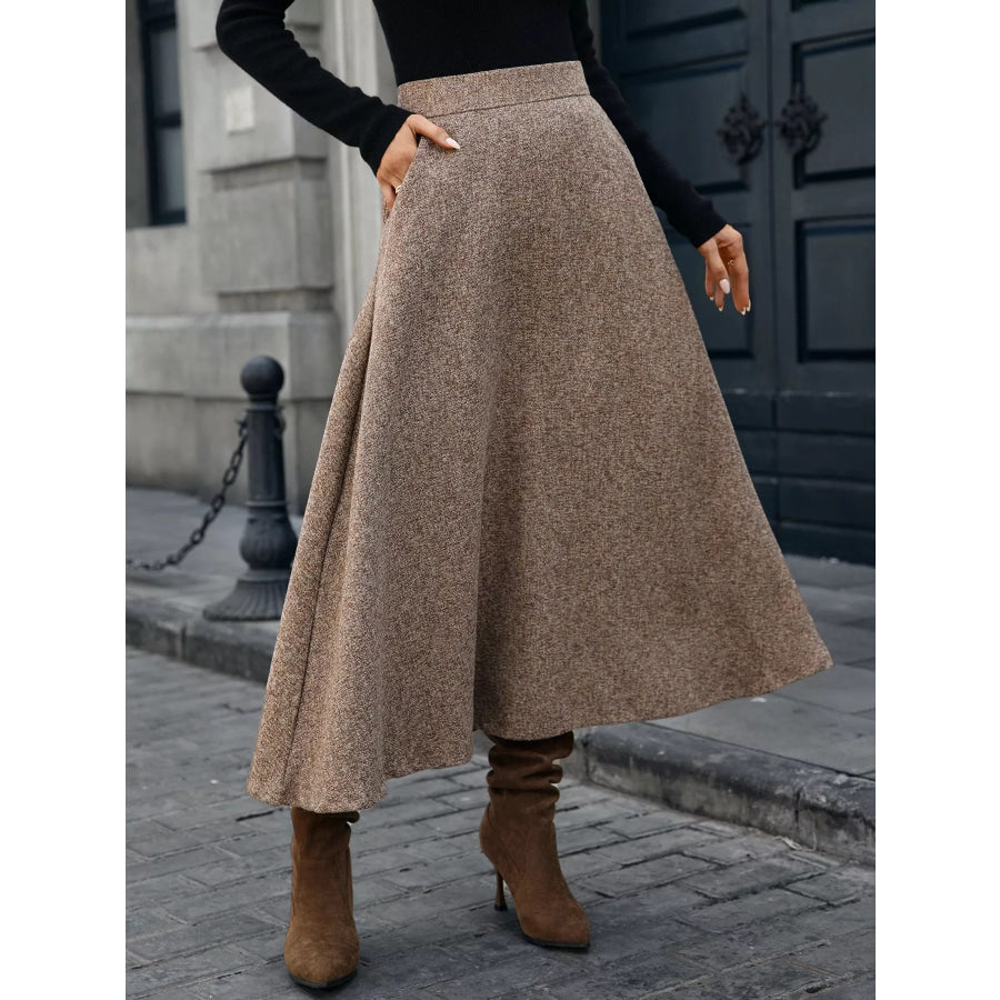 A-Line Midi Skirt Apparel and Accessories