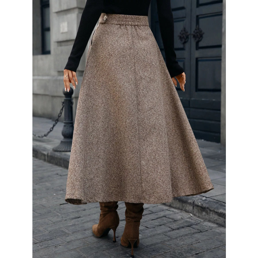 A-Line Midi Skirt Apparel and Accessories
