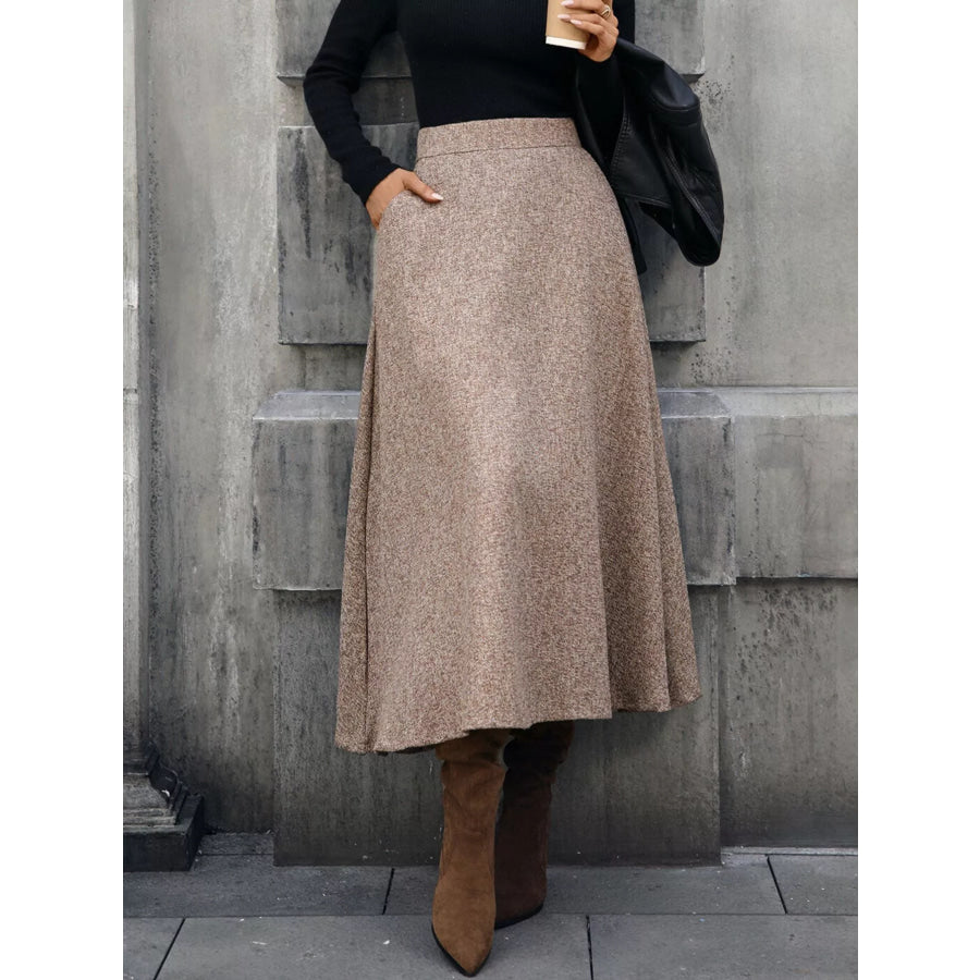 A-Line Midi Skirt Apparel and Accessories