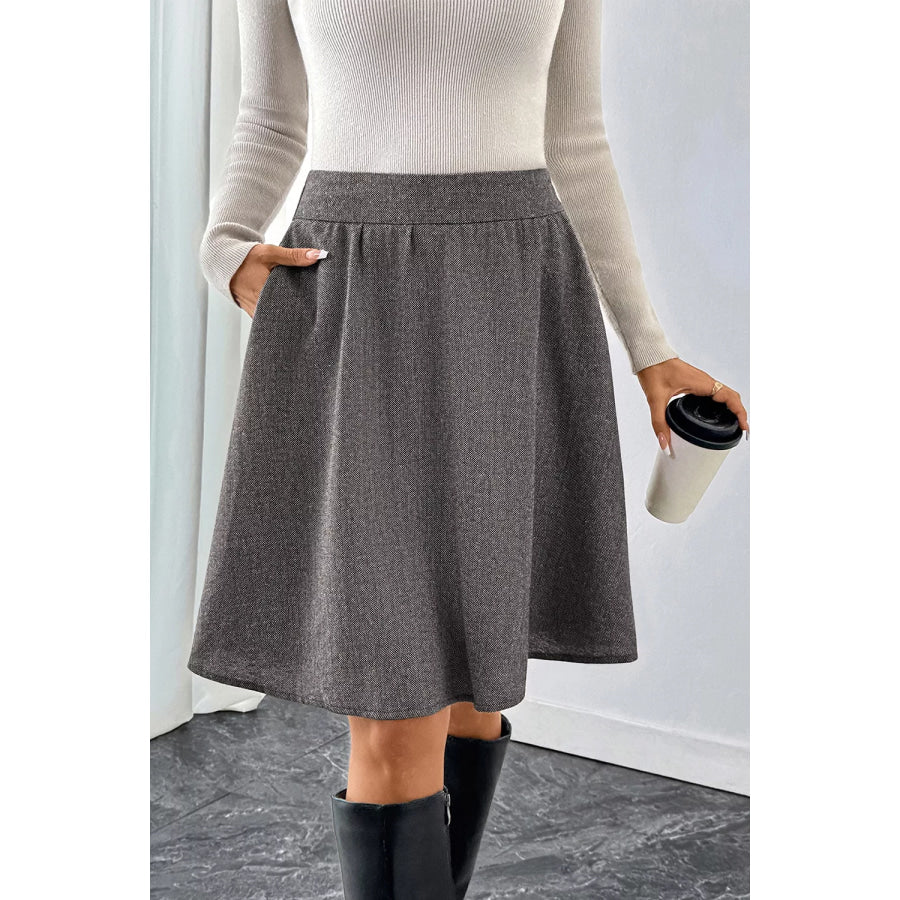 A-Line Textured Skirt Apparel and Accessories