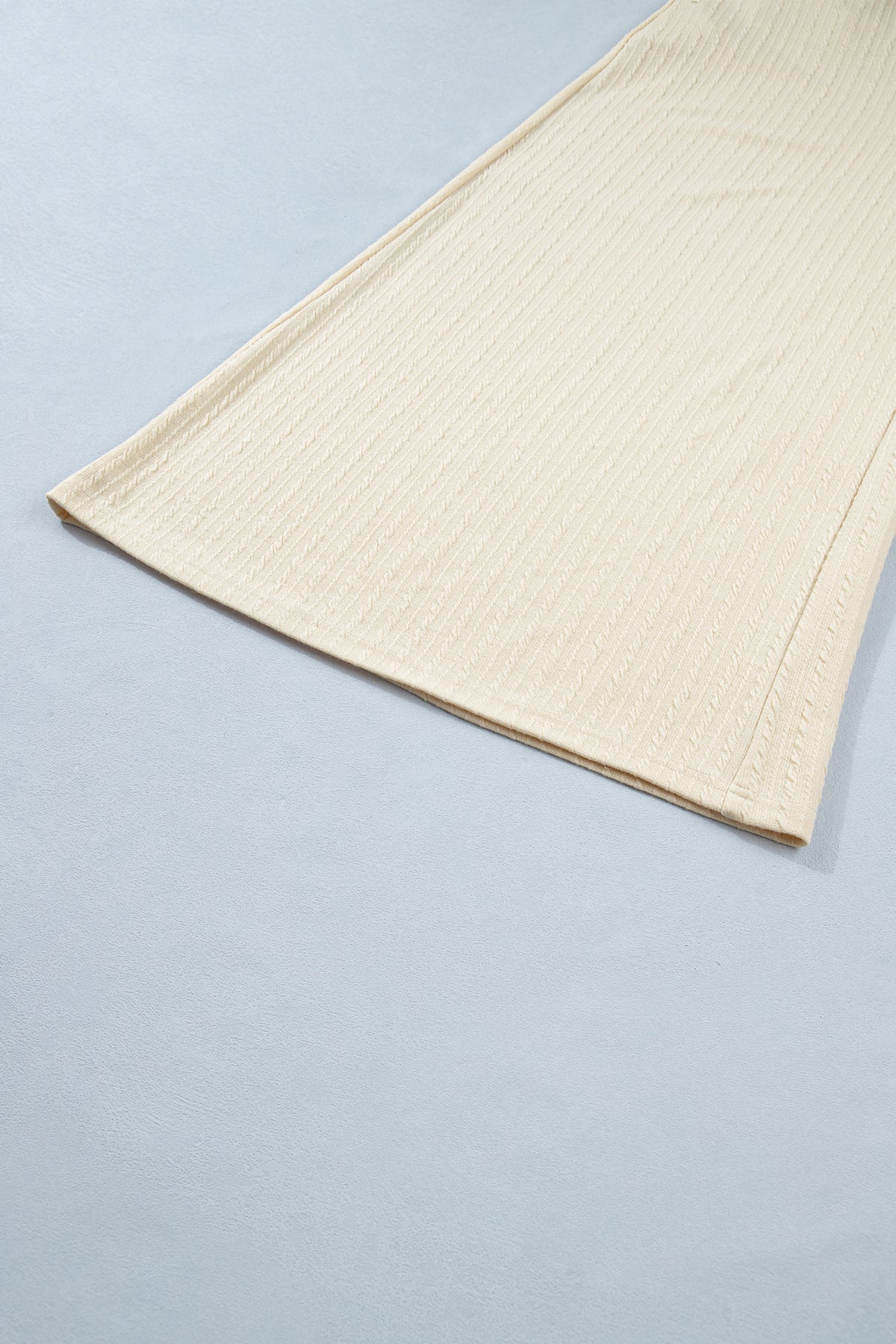 Jet Stream Half Buttons Ribbed Knit Wide Leg Jumpsuit