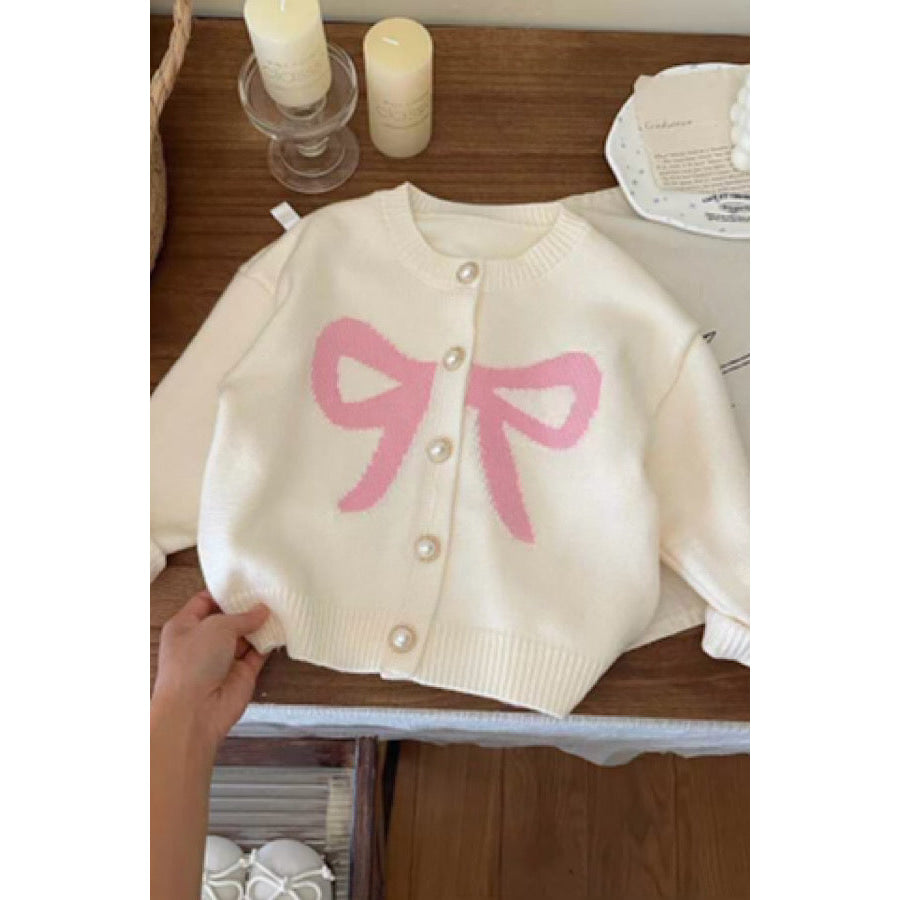 Abigail Cream Bow Kids Cardigan WS 503 Other Outerwear