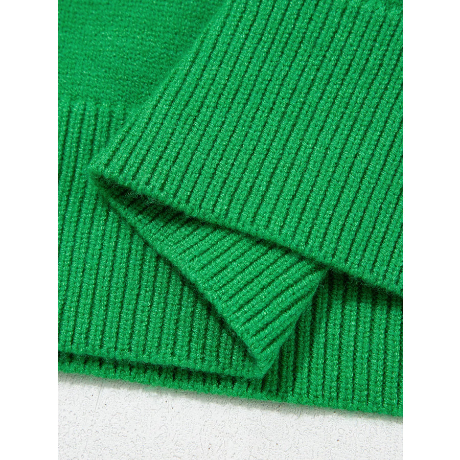 Abstract Patch Embroidery Christmas Pullover Sweater Apparel and Accessories
