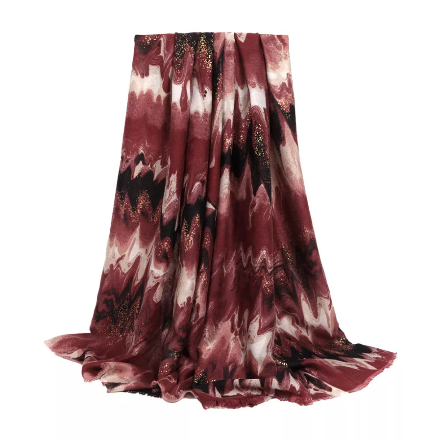 Abstract Print Lightweight Fashion Scarf Apparel and Accessories