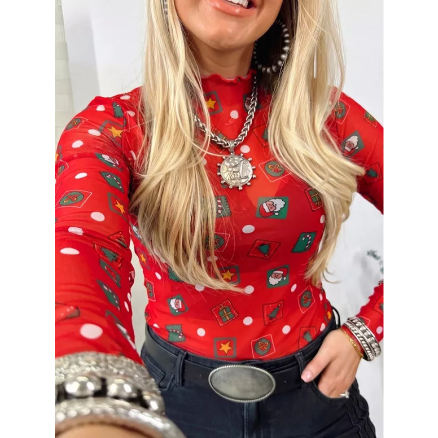 Abstract Print Long Sleeve Stand Neck Sheath Blouse Apparel and Accessories
