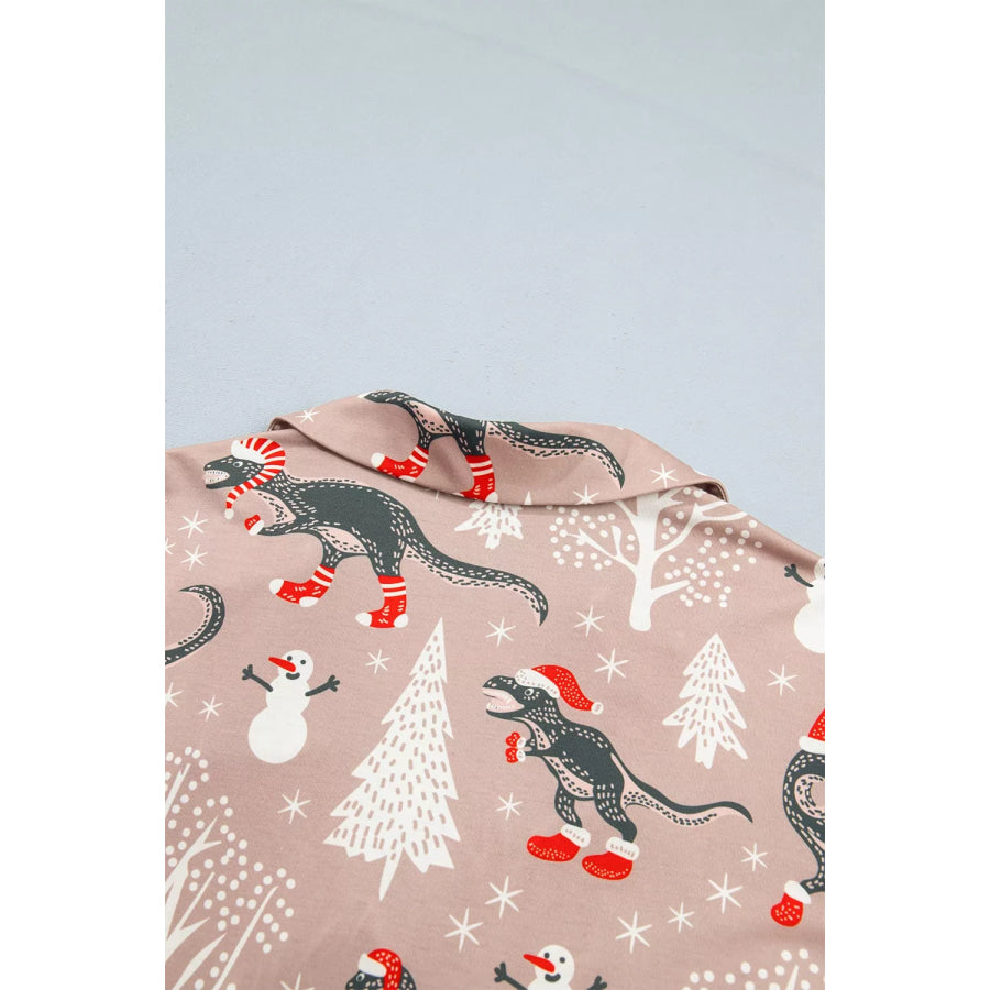 Abstract Print Long Sleeve Top and Pants Two Piece Lounge Set Apparel Accessories