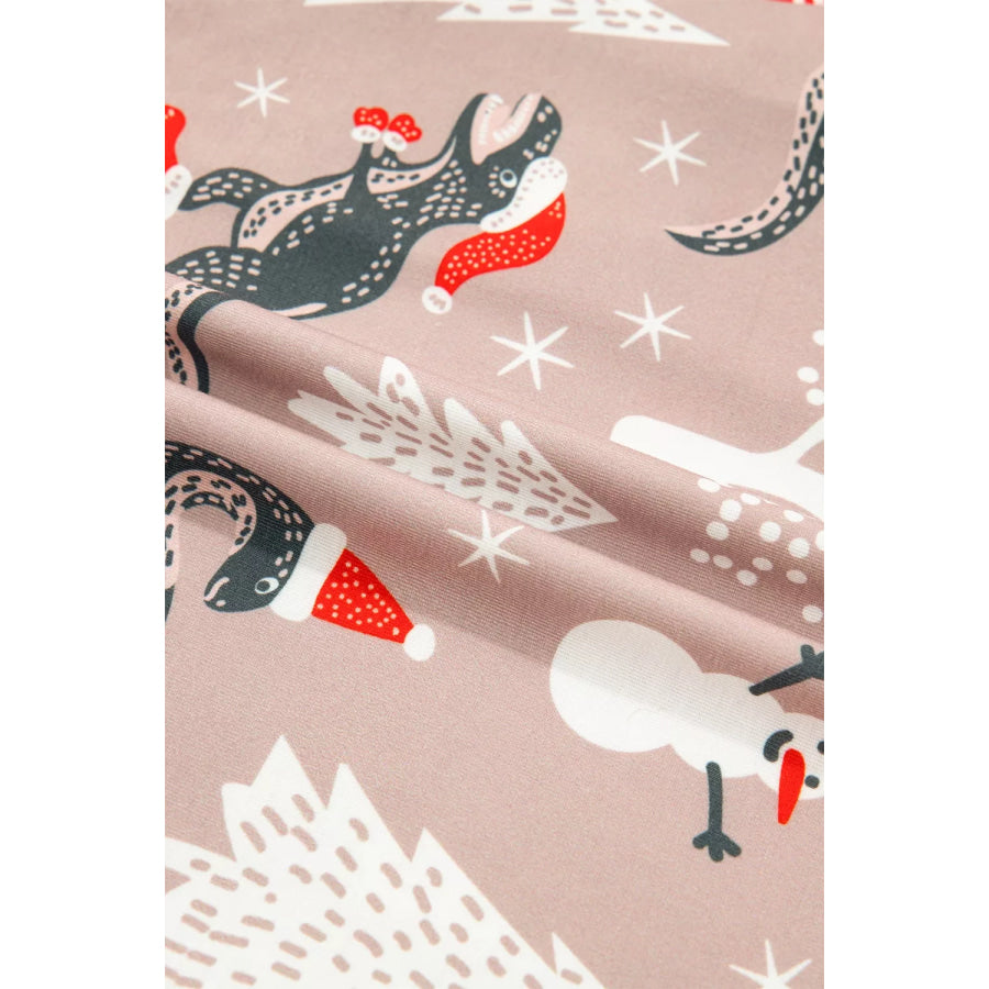 Abstract Print Long Sleeve Top and Pants Two Piece Lounge Set Apparel Accessories