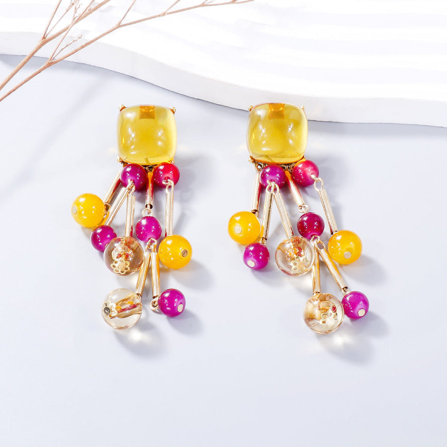 Acrylic Bead Dangle Earrings Apparel and Accessories