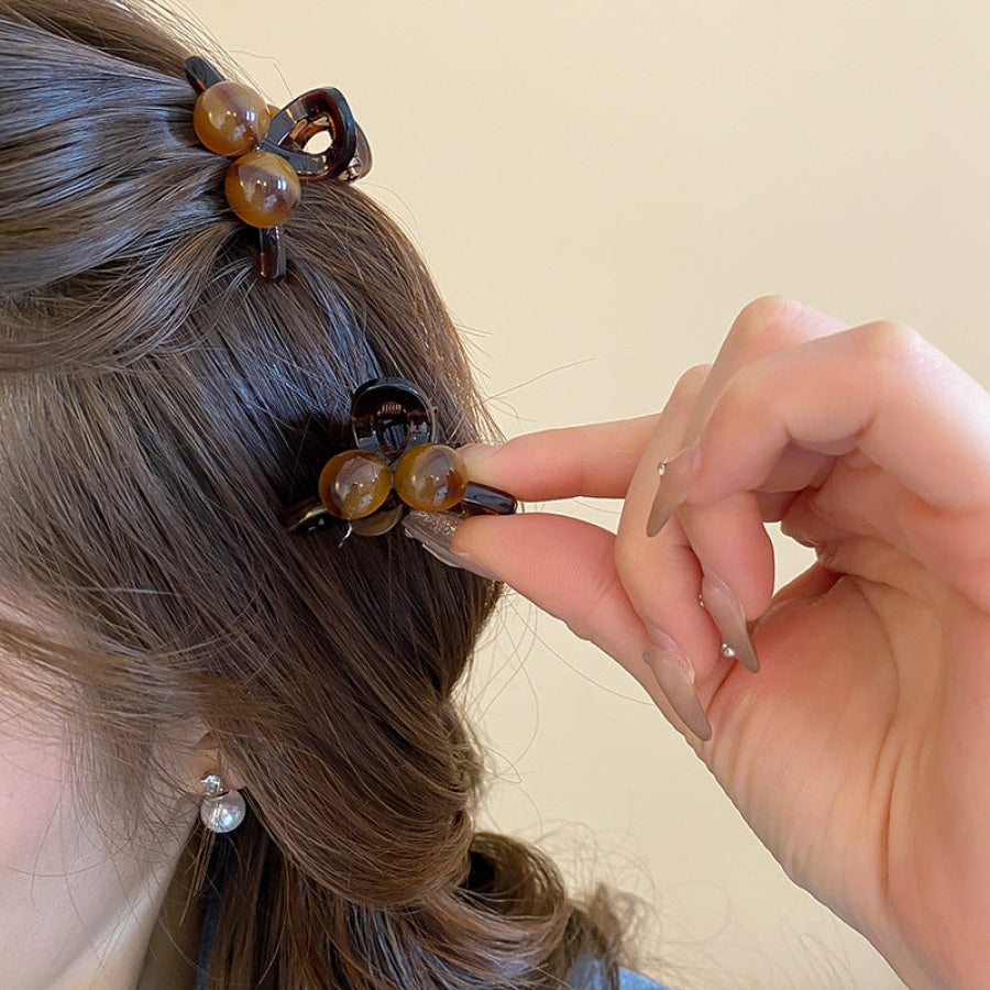Acrylic Hair Claw Clip Brown / One Size Apparel and Accessories