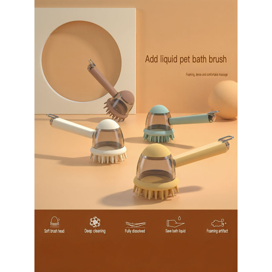 Add Liquid Pet Bath Brush Off-white / One Size Apparel and Accessories