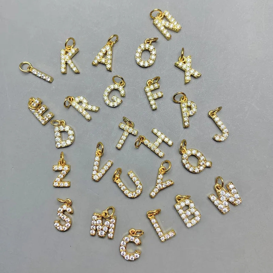 ADD - ON Pavé CZ Letter Charm (Pre - Order) Necklaces