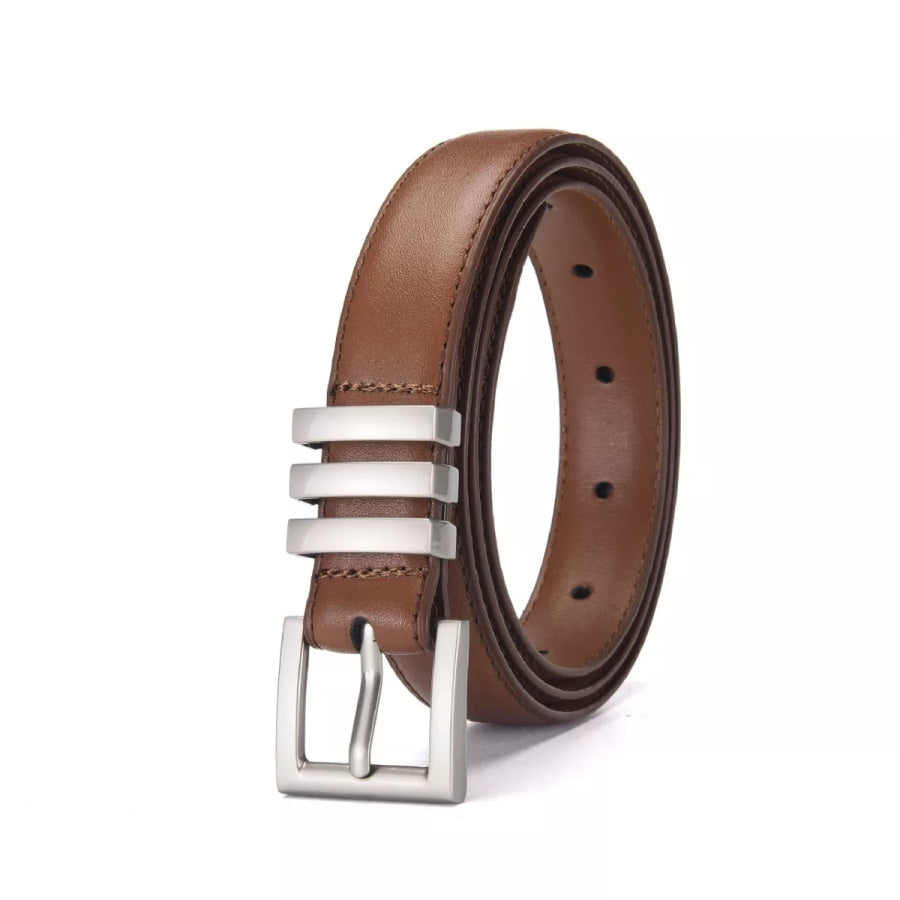 Adjustable Buckle Belt Brown / One Size Apparel and Accessories