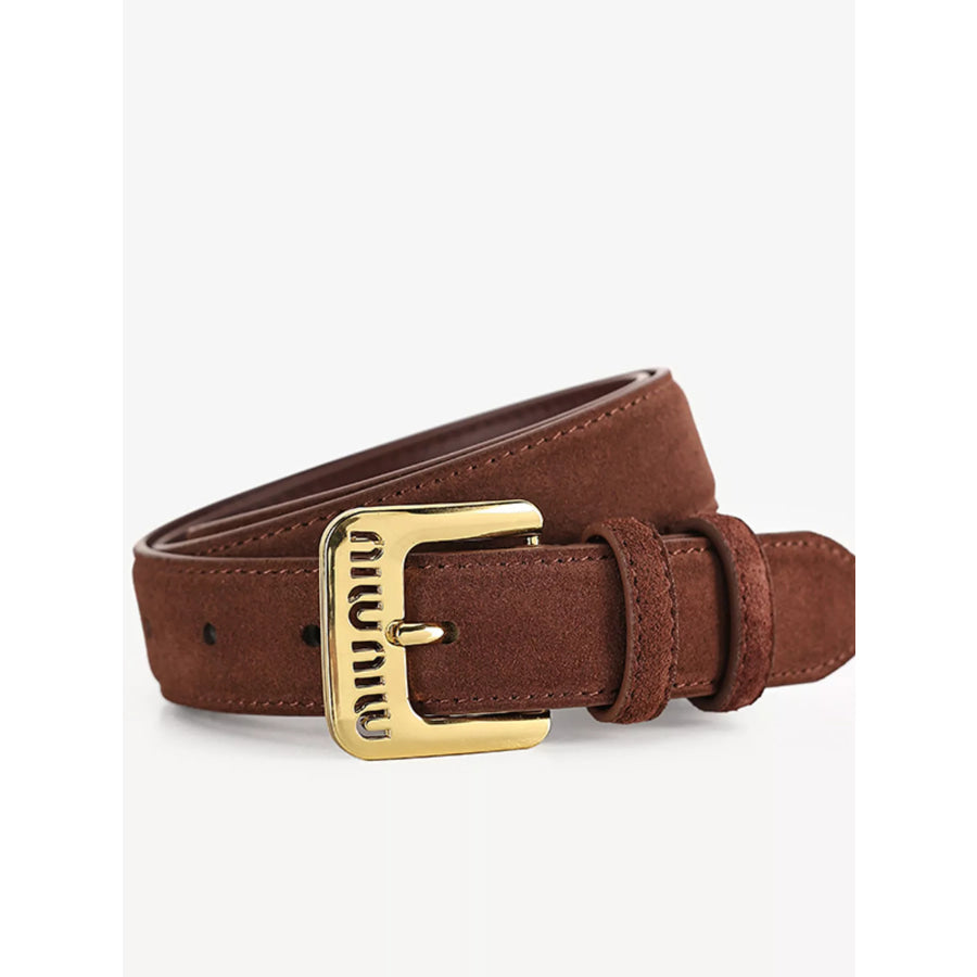 Adjustable Buckle Belt Brown / ONESIZE Apparel and Accessories