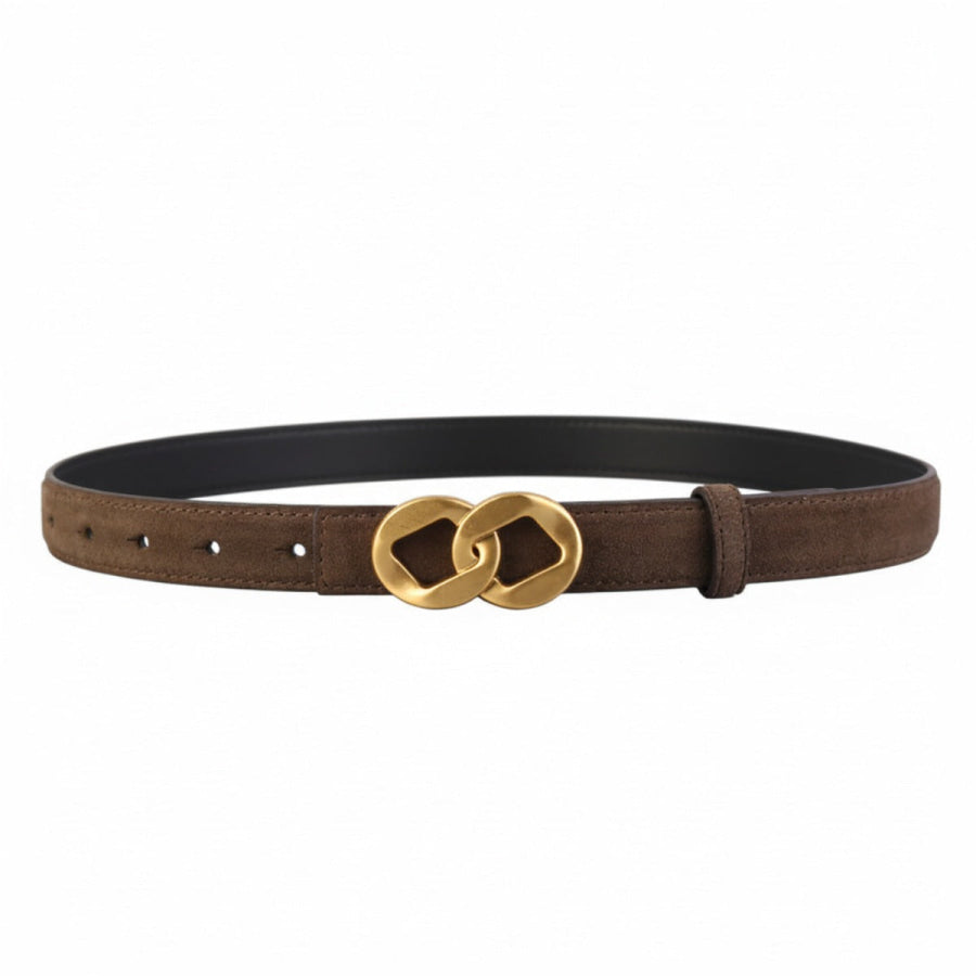 Adjustable Buckle Belt Coffee Brown / One Size Apparel and Accessories