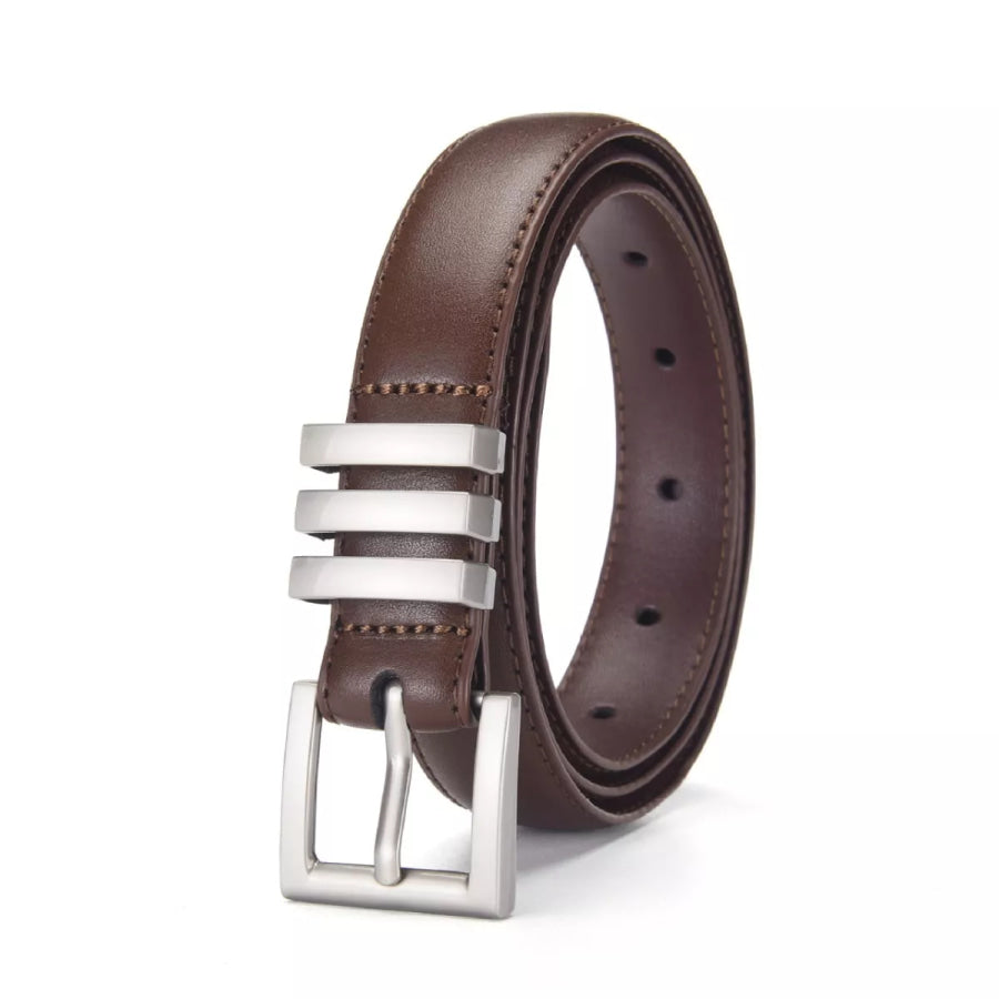 Adjustable Buckle Belt Dark Brown / One Size Apparel and Accessories