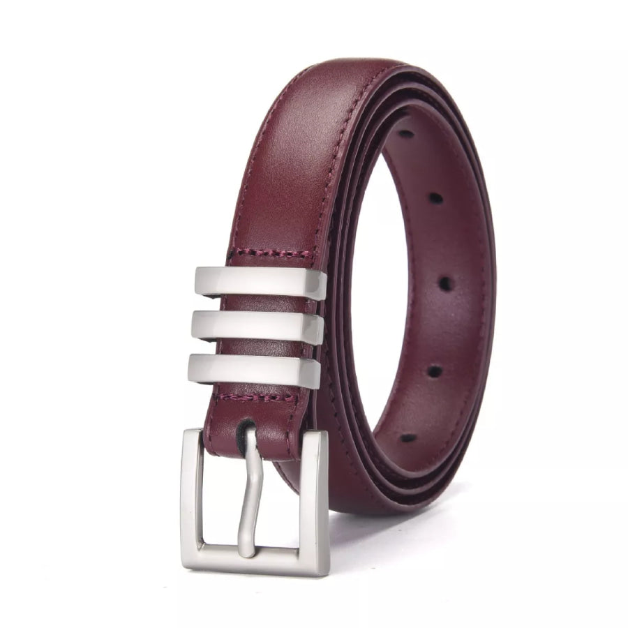 Adjustable Buckle Belt Red / One Size Apparel and Accessories
