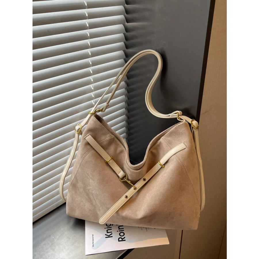 Adjustable Buckle Detail Shoulder Bag Apparel and Accessories