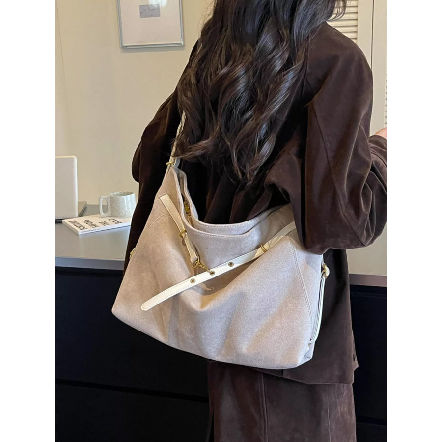 Adjustable Buckle Detail Shoulder Bag Apparel and Accessories