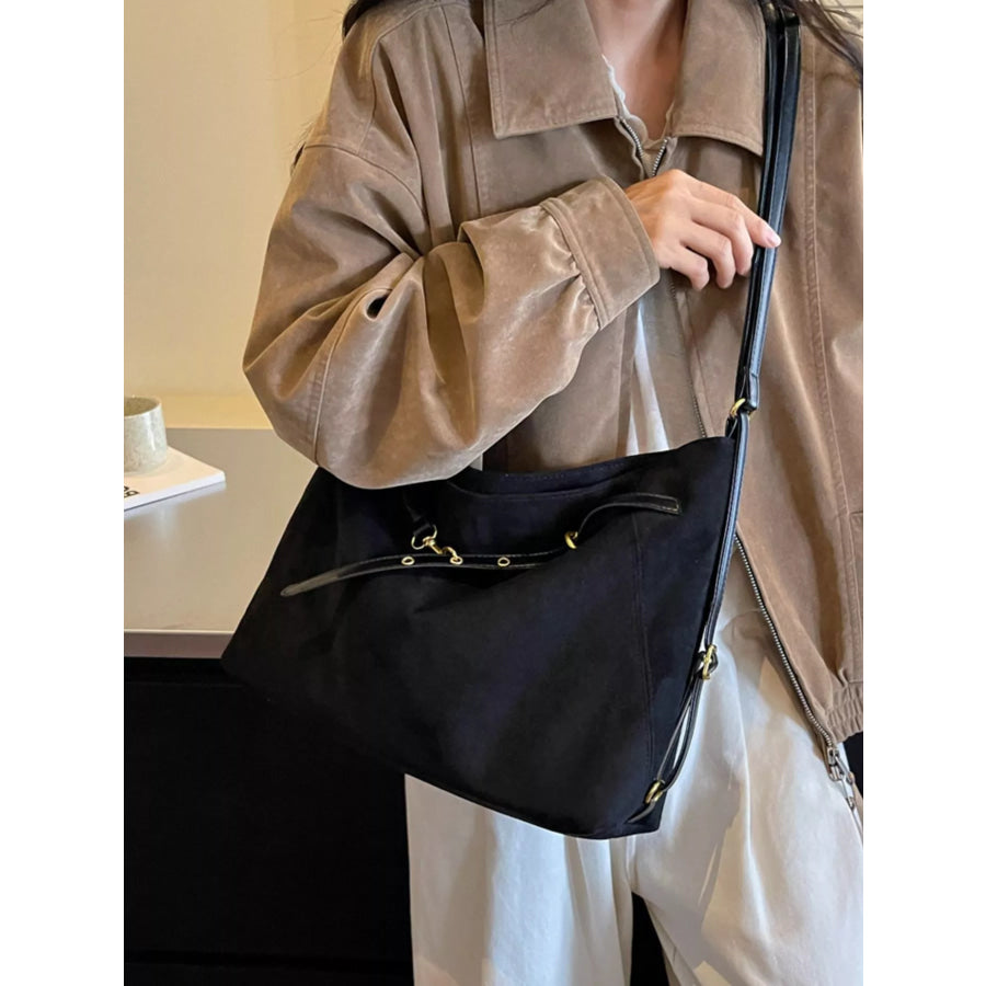 Adjustable Buckle Detail Shoulder Bag Apparel and Accessories