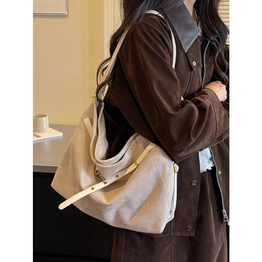Adjustable Buckle Detail Shoulder Bag Khaki / onesize Apparel and Accessories