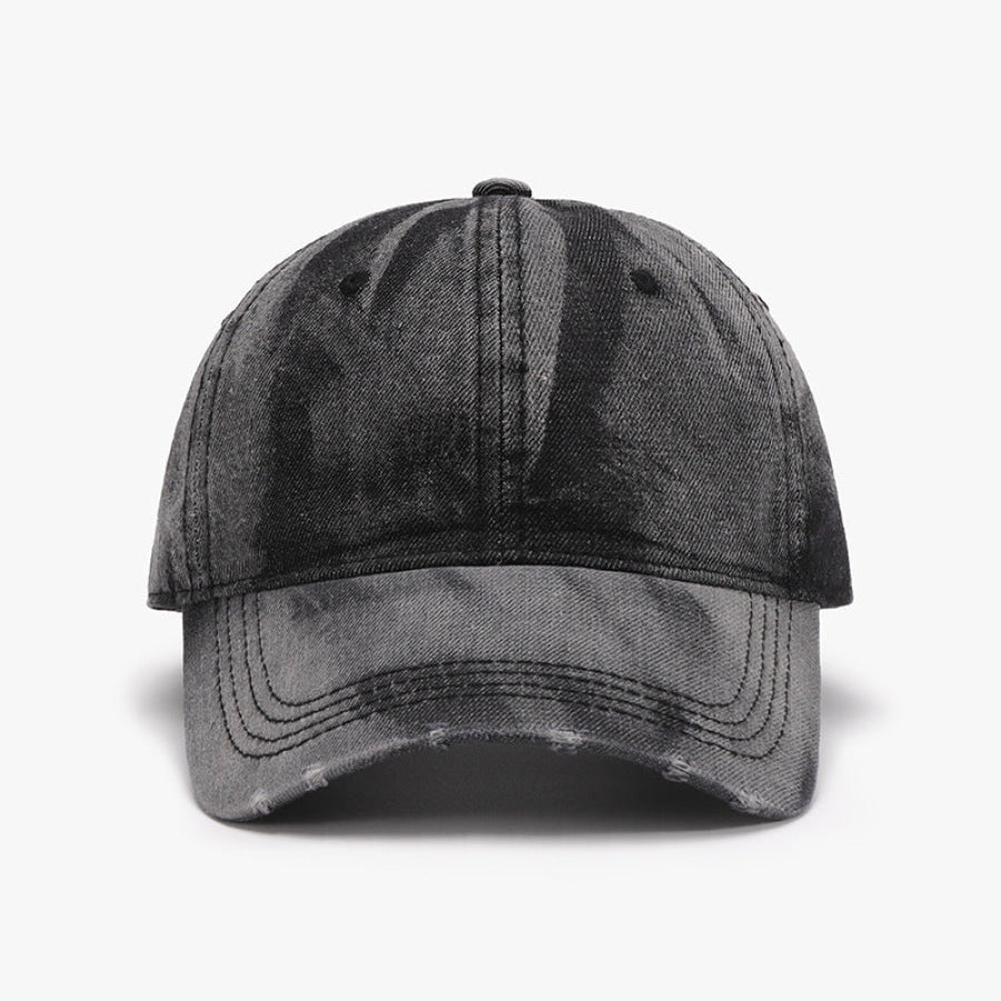 Adjustable Cotton Baseball Cap Black / One Size Apparel and Accessories