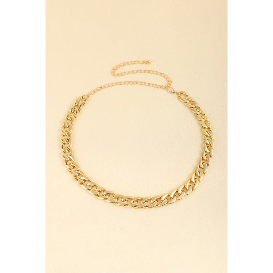 Adjustable Curb Chain Belt Gold / One Size