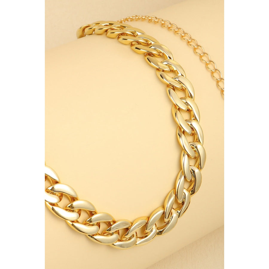 Adjustable Curb Chain Belt Gold / One Size