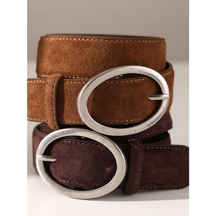 Adjustable Fit Oval Buckle Belt Apparel and Accessories