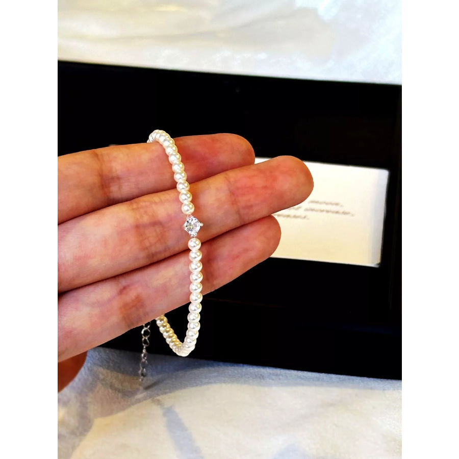 Adjustable Pearl Bracelet White / One Size Apparel and Accessories