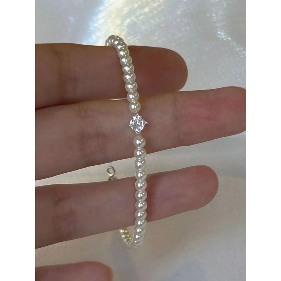 Adjustable Pearl Bracelet White / One Size Apparel and Accessories