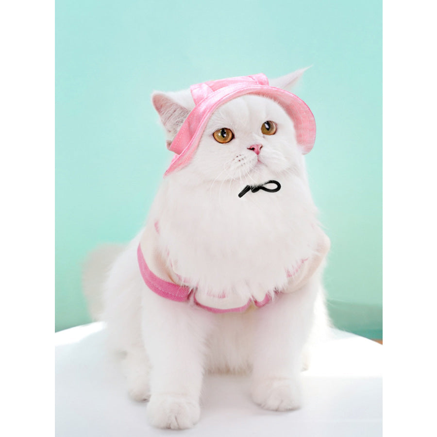 Adjustable Pet Visor Hat Bucket Hat Pink / S Apparel and Accessories