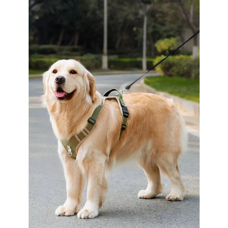 Adjustable Reflective Pet Harness Army Green / S Apparel and Accessories