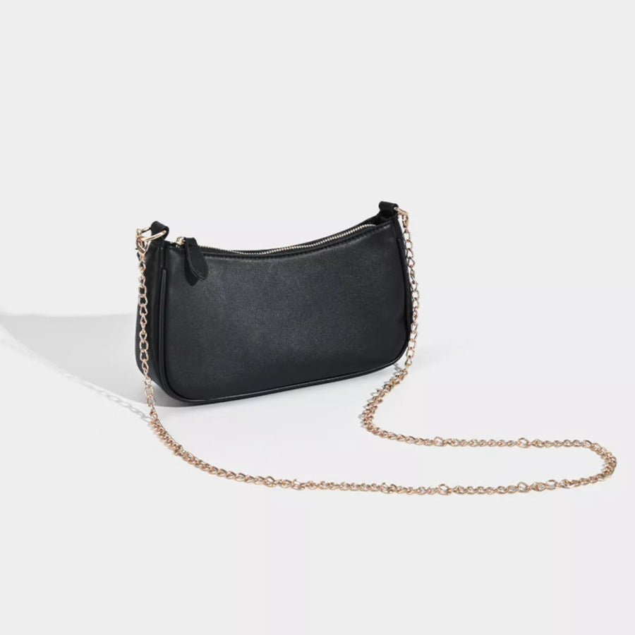 Adjustable Shoulder Strap Crossbody Bag Black / One Size Apparel and Accessories