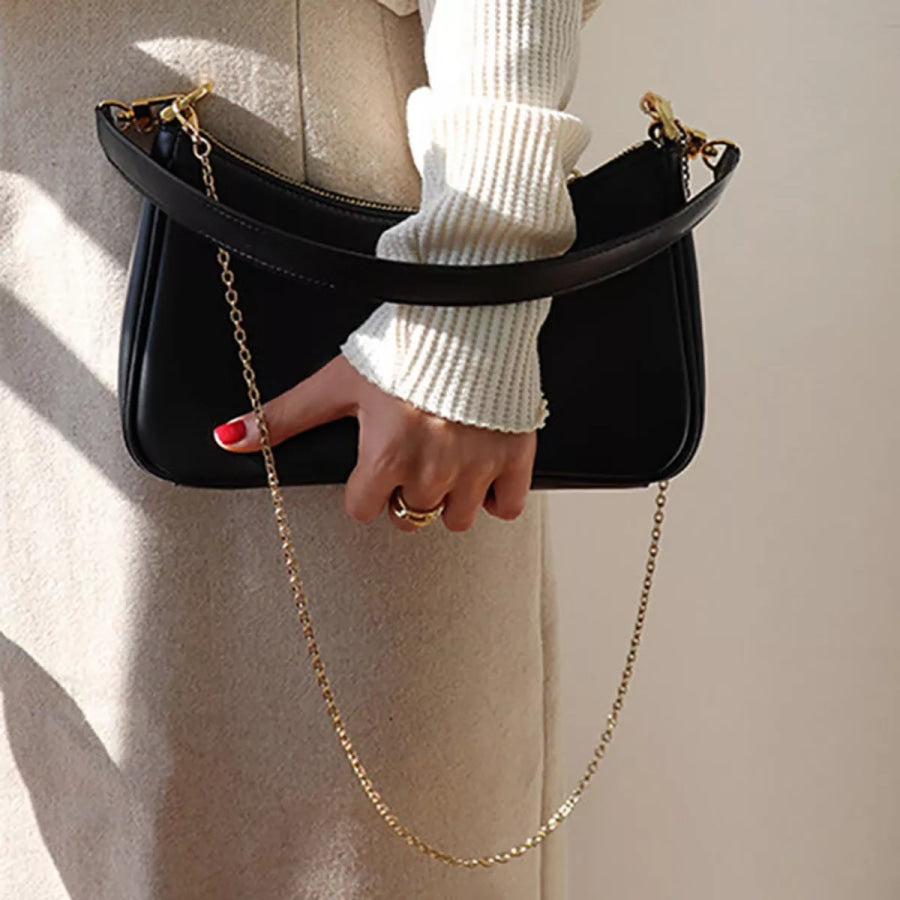 Adjustable Shoulder Strap Crossbody Bag Black / One Size Apparel and Accessories