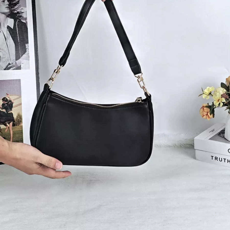Adjustable Shoulder Strap Crossbody Bag Black / One Size Apparel and Accessories