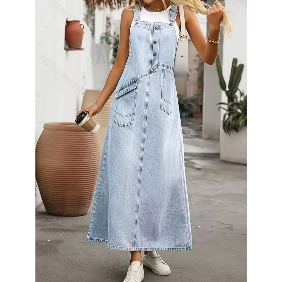 Adjustable Shoulder Straps Denim Overall Dress Apparel and Accessories