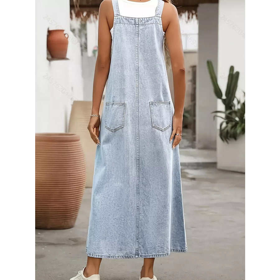 Adjustable Shoulder Straps Denim Overall Dress Apparel and Accessories