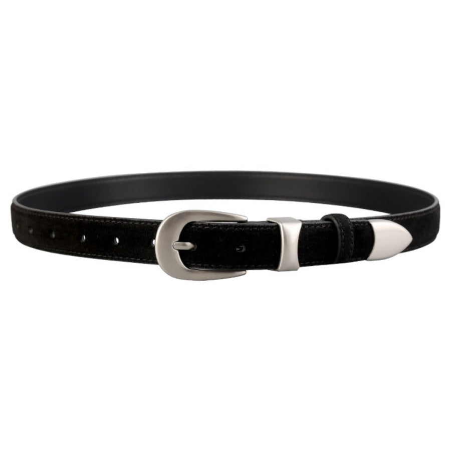 Adjustable Skinny Belt Black / One Size Apparel and Accessories