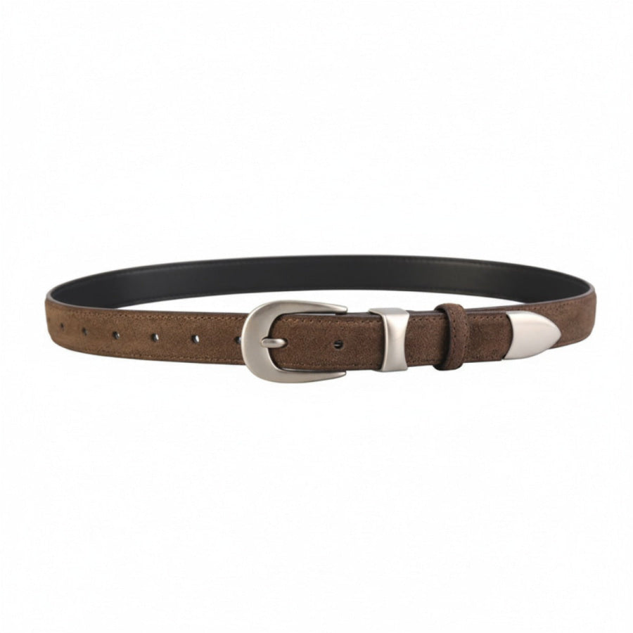 Adjustable Skinny Belt Brown / One Size Apparel and Accessories