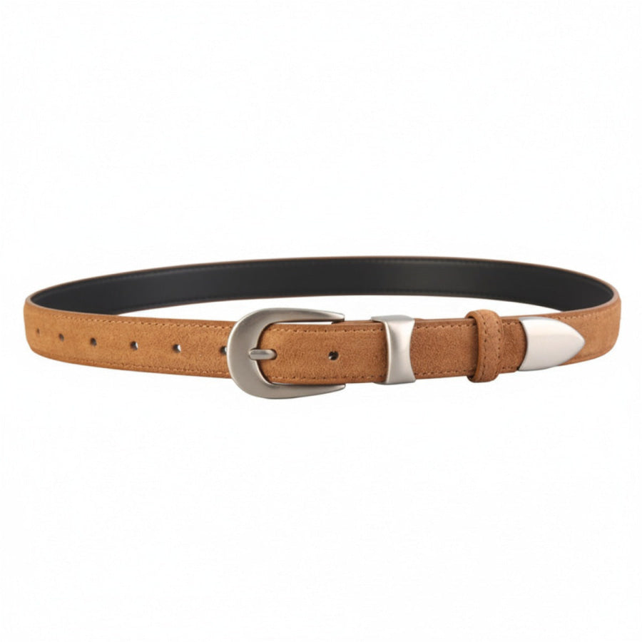 Adjustable Skinny Belt Coffee Brown / One Size Apparel and Accessories