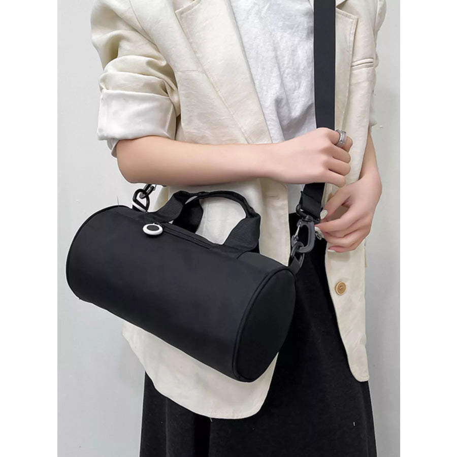 Adjustable Strap Barrel Crossbody Bag Apparel and Accessories