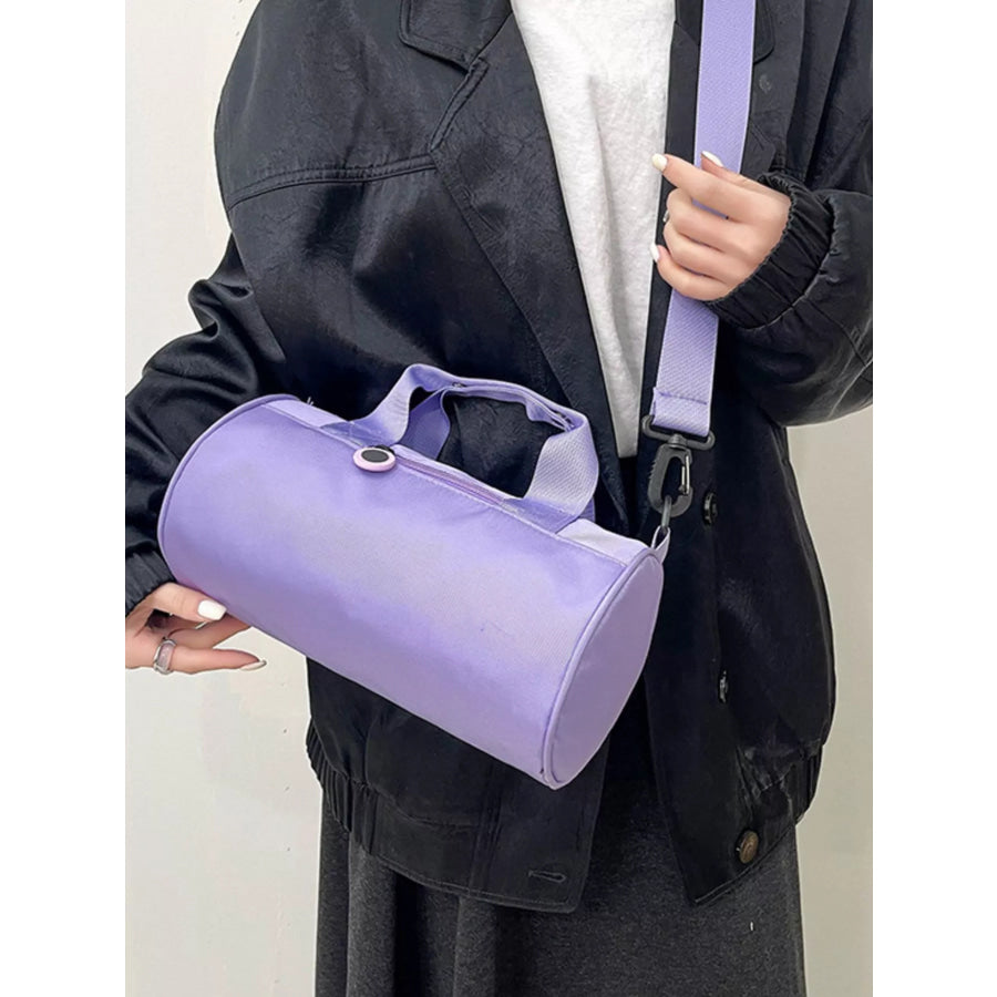Adjustable Strap Barrel Crossbody Bag Apparel and Accessories