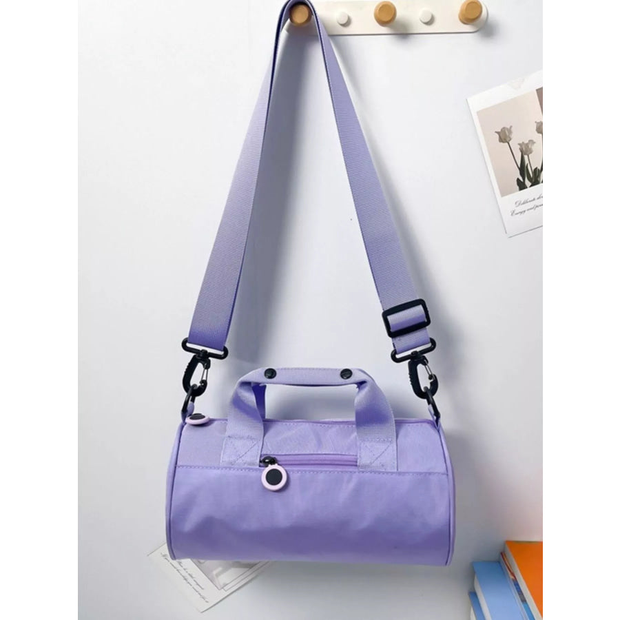 Adjustable Strap Barrel Crossbody Bag Purple / One Size Apparel and Accessories
