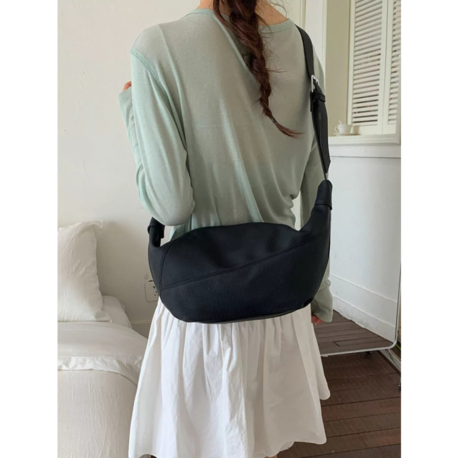 Adjustable Strap Crescent Crossbody Bag Apparel and Accessories
